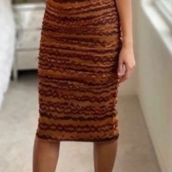 Zara Ruched Tulle Midi Skirt Size  S - Picture 1 of 8